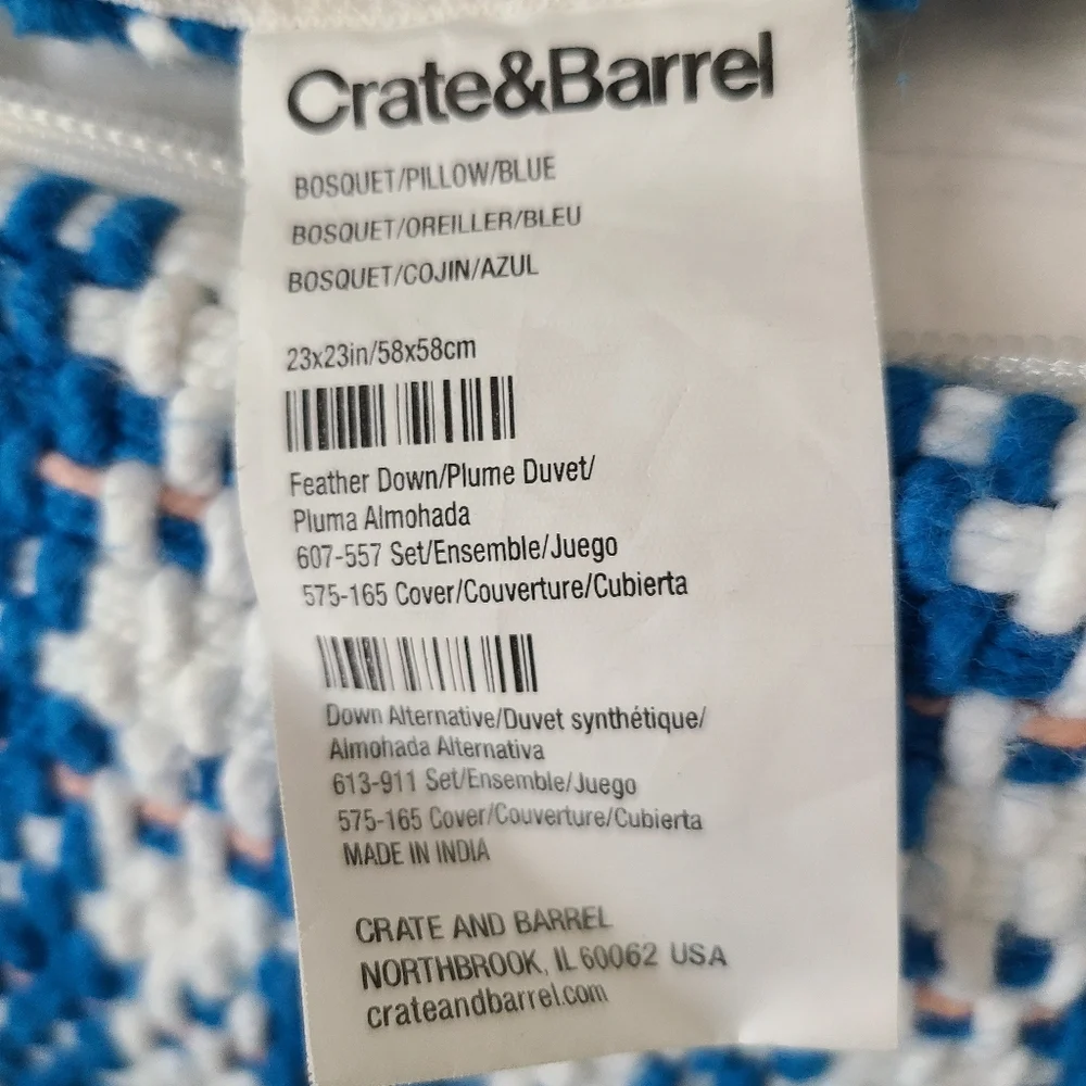 Crate And Barrel Houndstooth Decorative Pillow